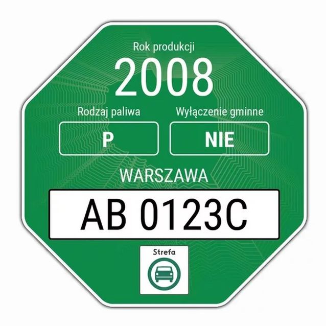 Tak prezentuje się wzór nowej naklejki