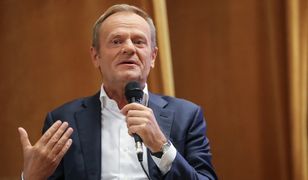 Donald Tusk w Białymstoku. Ostro o Glapińskim