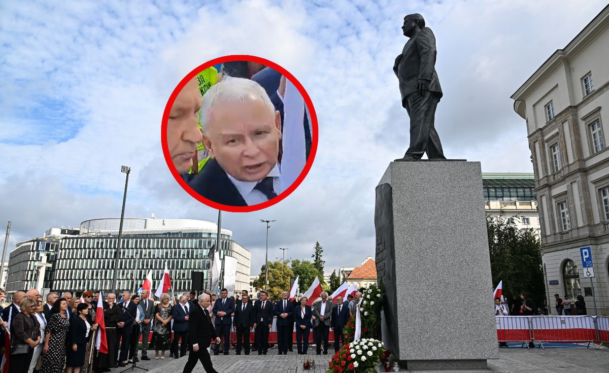 Jarosław Kaczyński, miesięcznica smoleńska, protest, pis Nerwowo na miesięcznicy. Kaczyński zwyzywał aktywistę