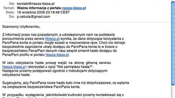 Nasza-Klasa zmieniła hasła części użytkowników 1