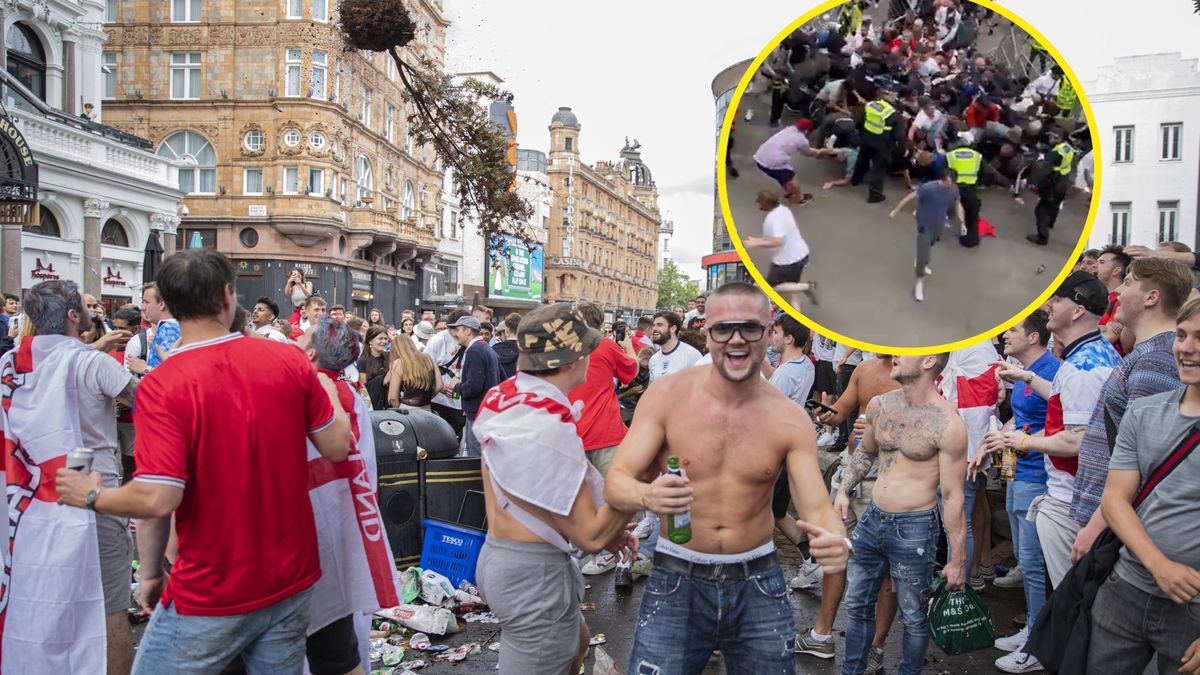 angielscy kibice wembley