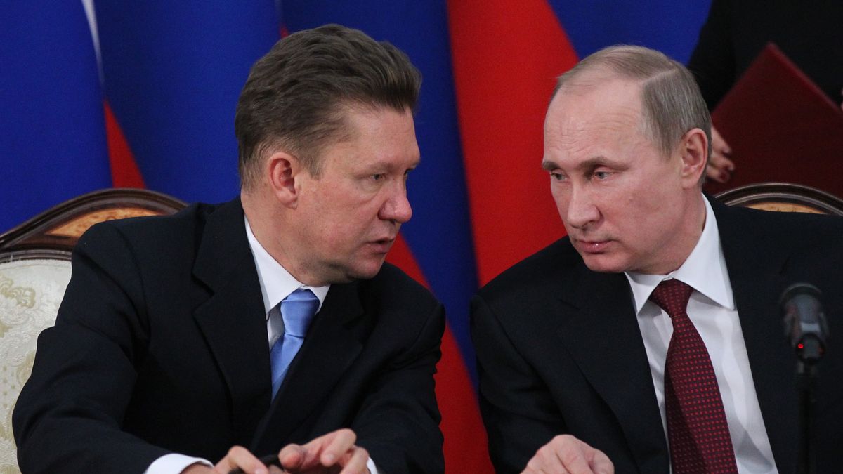 Vladimir Putin i prezes Gazpromu Alexei Miller