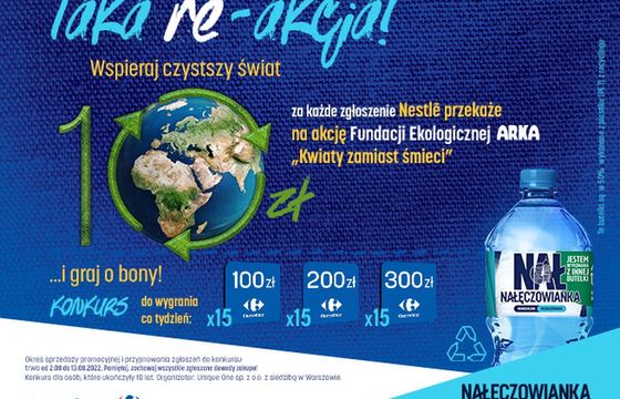 "Taka re-akcja! Wspieraj czystszy świat” w konkursie Nałęczowianki