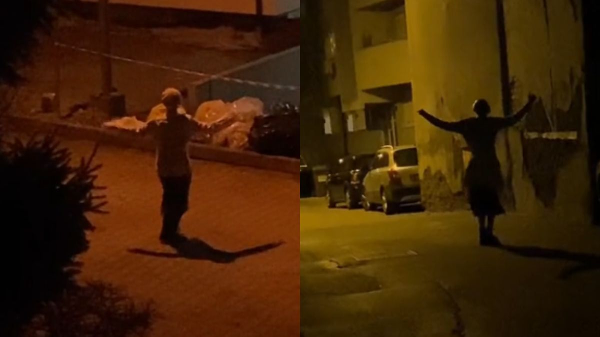 Tańcząca kobieta na ulicach w Serbii. Fot.TikTok