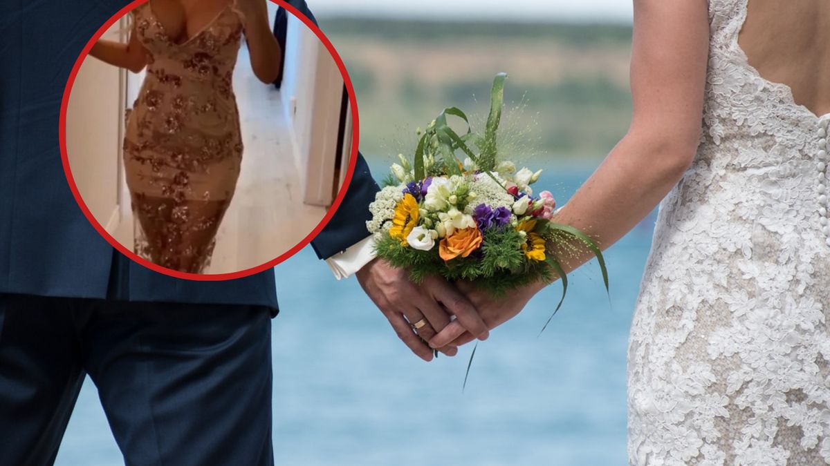 Zdaniem internautów taka kreacja nie jest stosowną na wesele