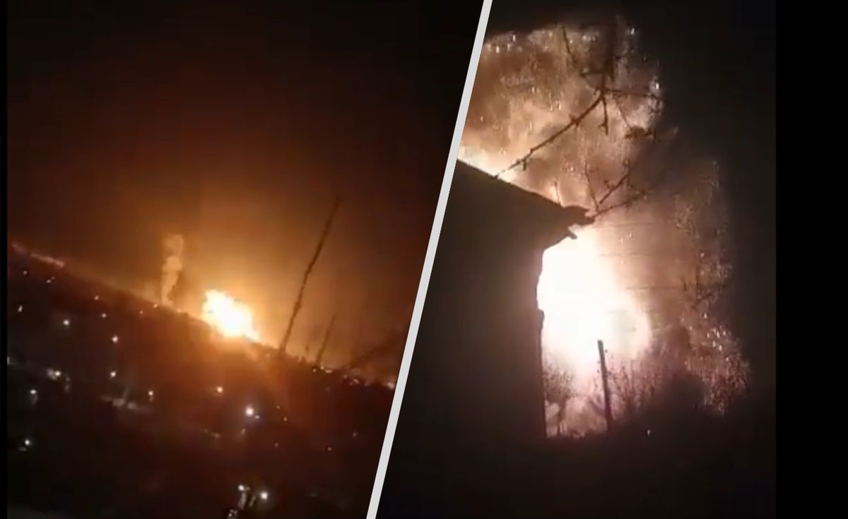 Kolejny atak w Donbasie. Rosyjski magazyn amunicji w ogniu