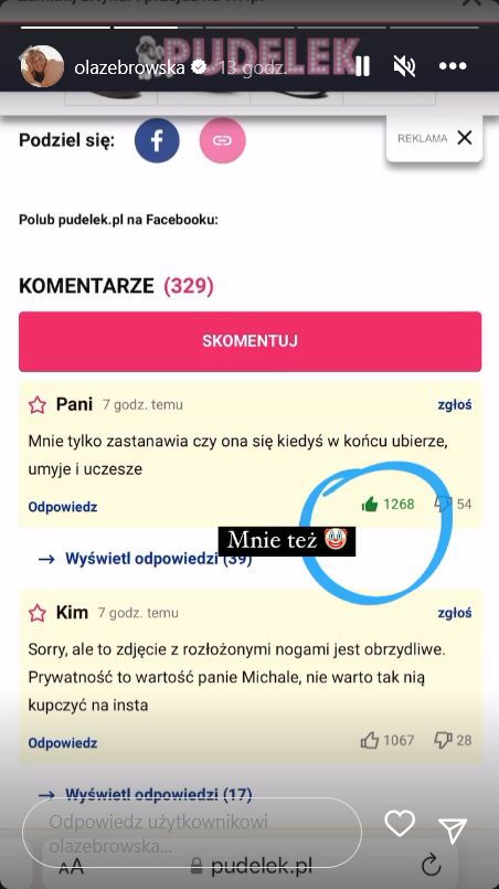 Aleksandra Żebrowska odpowiada na dociekliwe pytania internautów