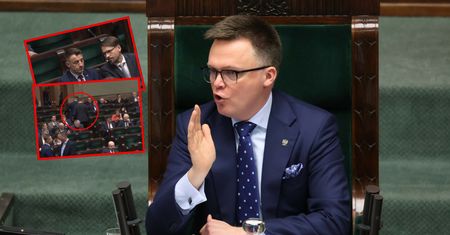 Hołownia wyprosił posła Wilka z sali sejmowej. "Nie jest pan w stanie"