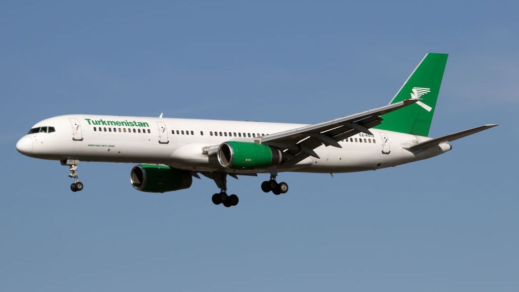 Turkmenistan Airlines Boeing 757-200 landing at London
AIRPORT HEATHROW, LONDON, UNITED KINGDOM - 2015/03/07: Turkmenistan Airlines Boeing 757-200 landing at London Heathrow airport. (Photo by Fabrizio Gandolfo/SOPA Images/LightRocket via Getty Images)
SOPA Images
Turkmenistan, Airlines, Boeing. 757, United Kingdom, London, Heathrow, airport, airplane, aircraft, plane