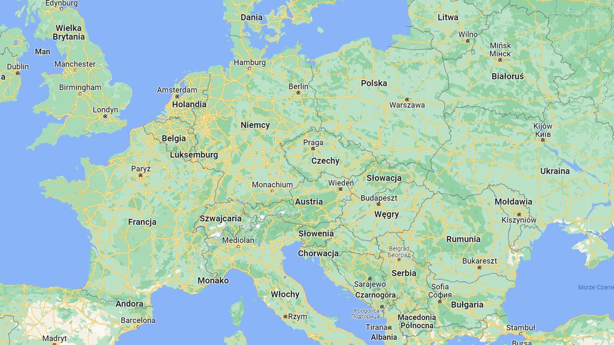 Fragment mapy świata