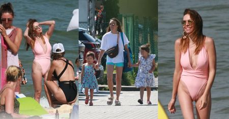 Wakacje Anny Wendzikowskiej w Jastarni: wypad na plażę z córkami, sesja zdjęciowa w kostiumie i SZYBKI powrót do domu (ZDJĘCIA)