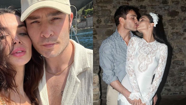 Ed Westwick wziął ślub. Panna młoda błyszczała w TRZECH sukniach