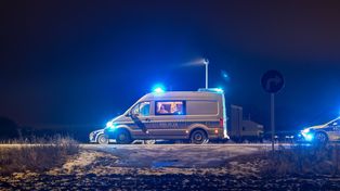 BMW uderzyło w łosia pod Kunowem. Dwie osoby trafiły do szpitala