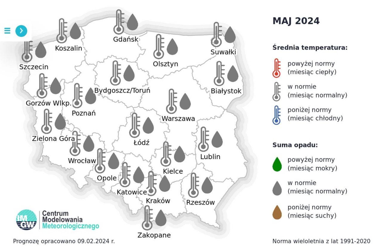 Eksperymentalna prognoza pogody na maj