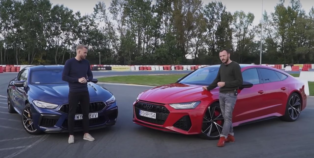 Porównanie: Audi RS 7 kontra BMW M8 Gran Coupe na Torze Modlin