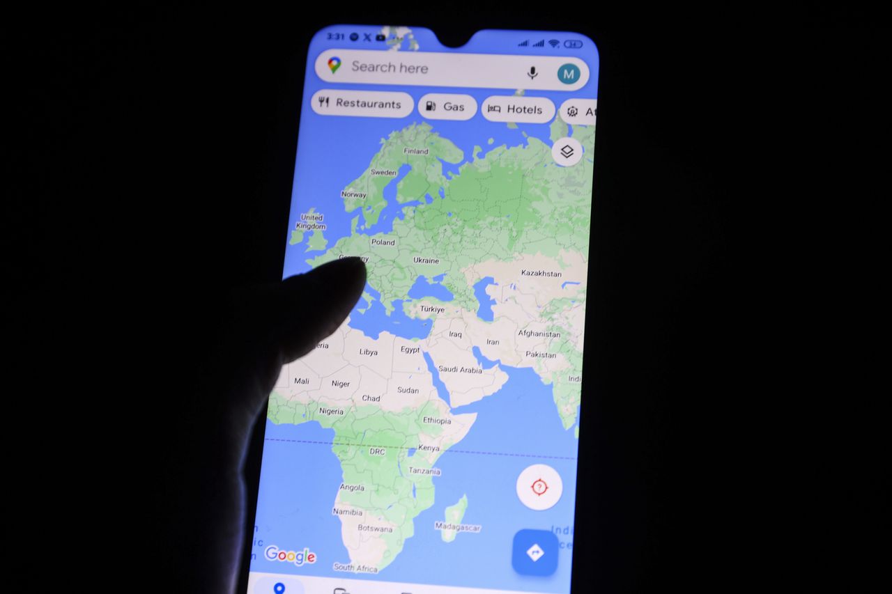 ANKARA, TURKIYE - NOVEMBER 14: A view of the Google Maps application displayed on a smartphone in Ankara, Turkiye on November 14, 2023. (Photo by Mehmet Futsi/Anadolu via Getty Images)