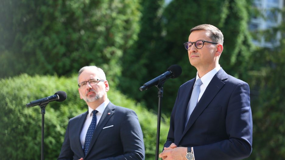 Adam Niedzielski i Mateusz Morawiecki
