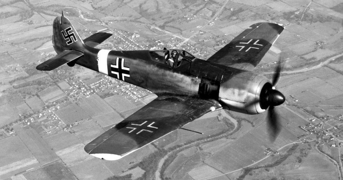 Ilustracja poglądowa: samolot Focke-Wulf Fw 190