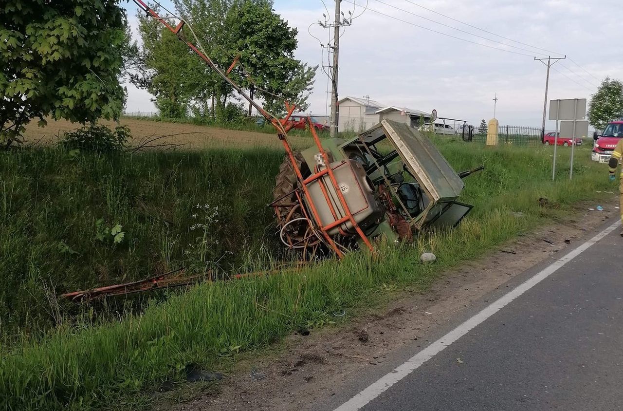 Dramat w Szczuczynie. Ranny rolnik, duże utrudnienia