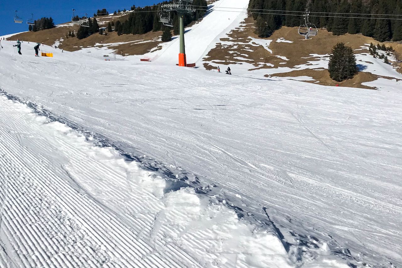 Momentami na stokach Alpe di Siusi bywa pusto 