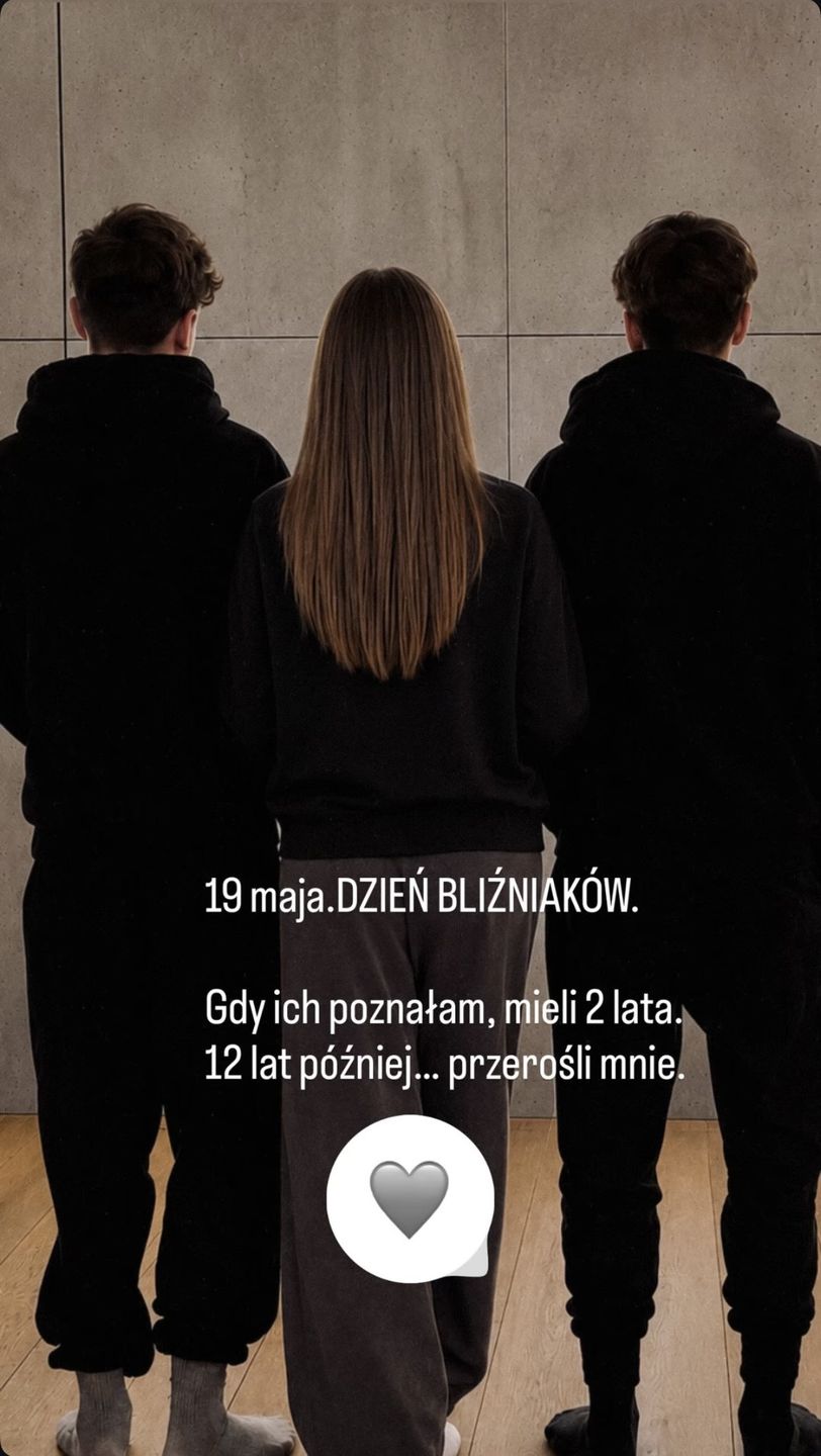 Agnieszka Hyży z synami Grzegorza