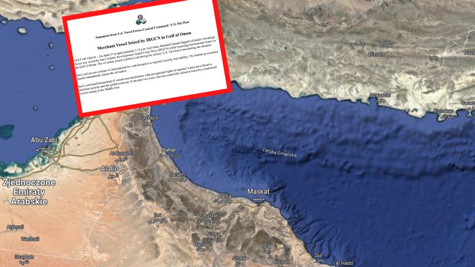 Komunikat V Floty ws. zajętego przez Iran tankowca