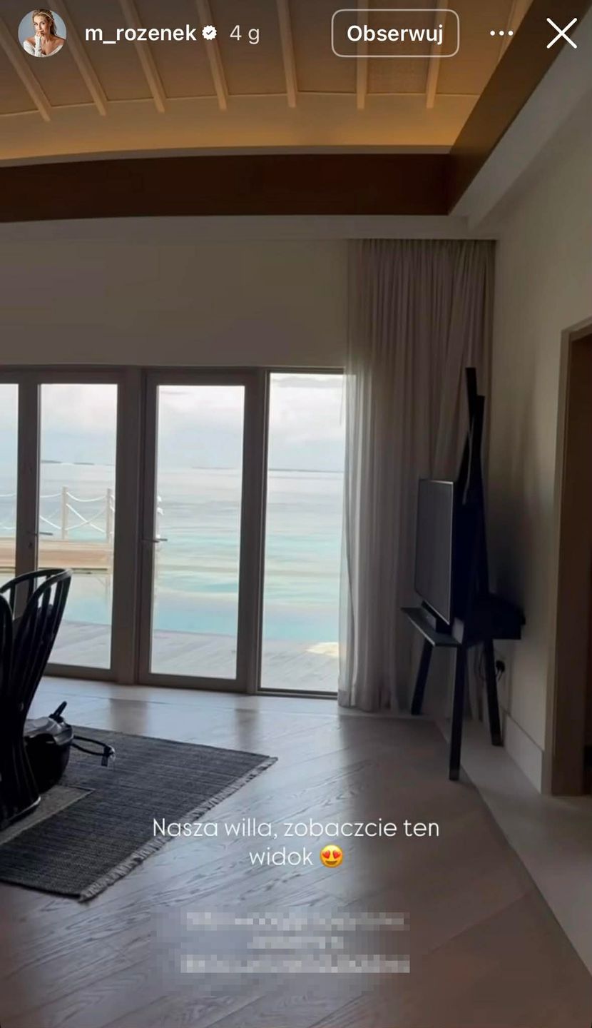 Małgorzata Rozenek nadaje z kurortu na Malediwach