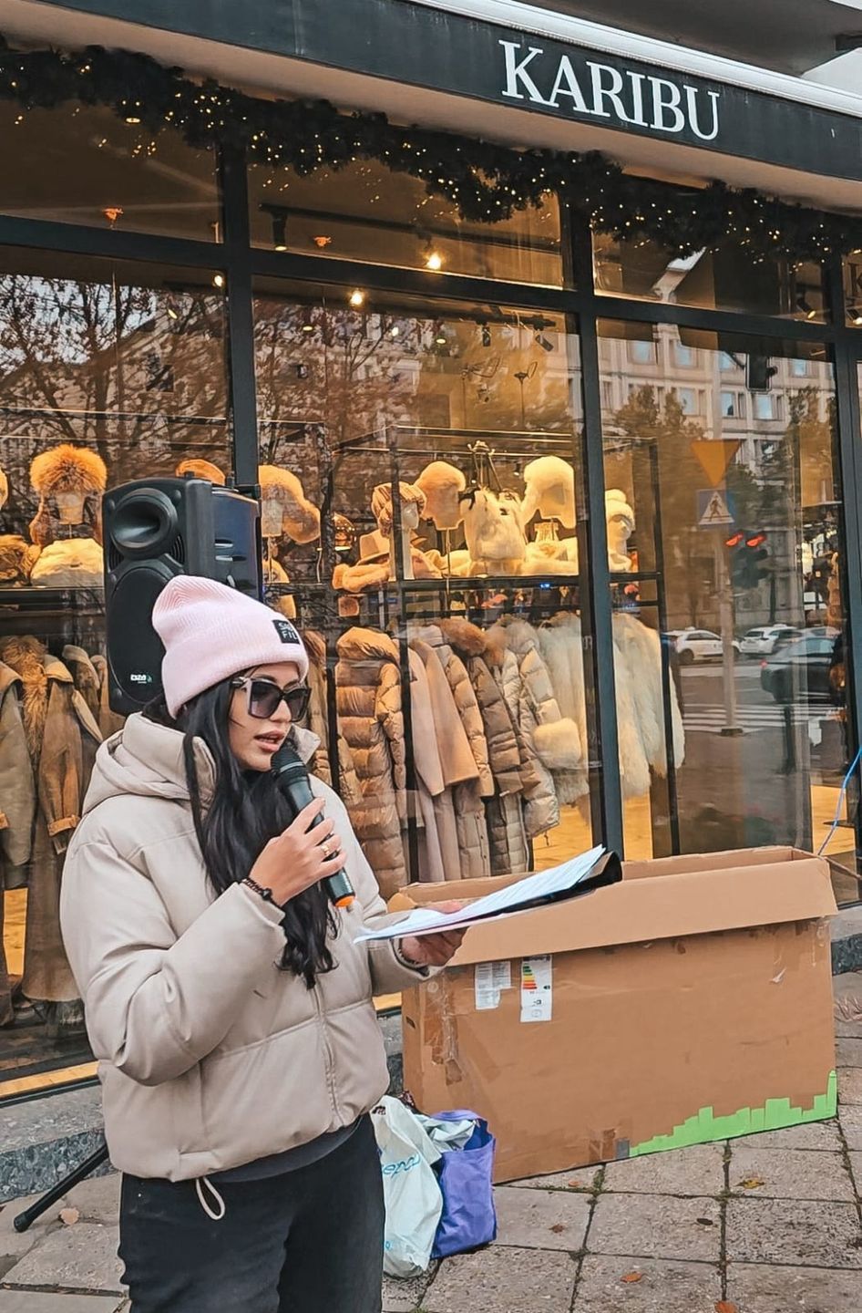 Karolina Skiba podczas demonstracji