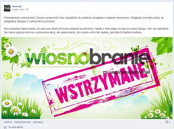 Muve Wiosnobranie wstrzymane fb