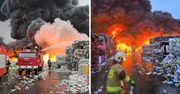 Pożar składowiska odpadów. Dwie osoby poszkodowane