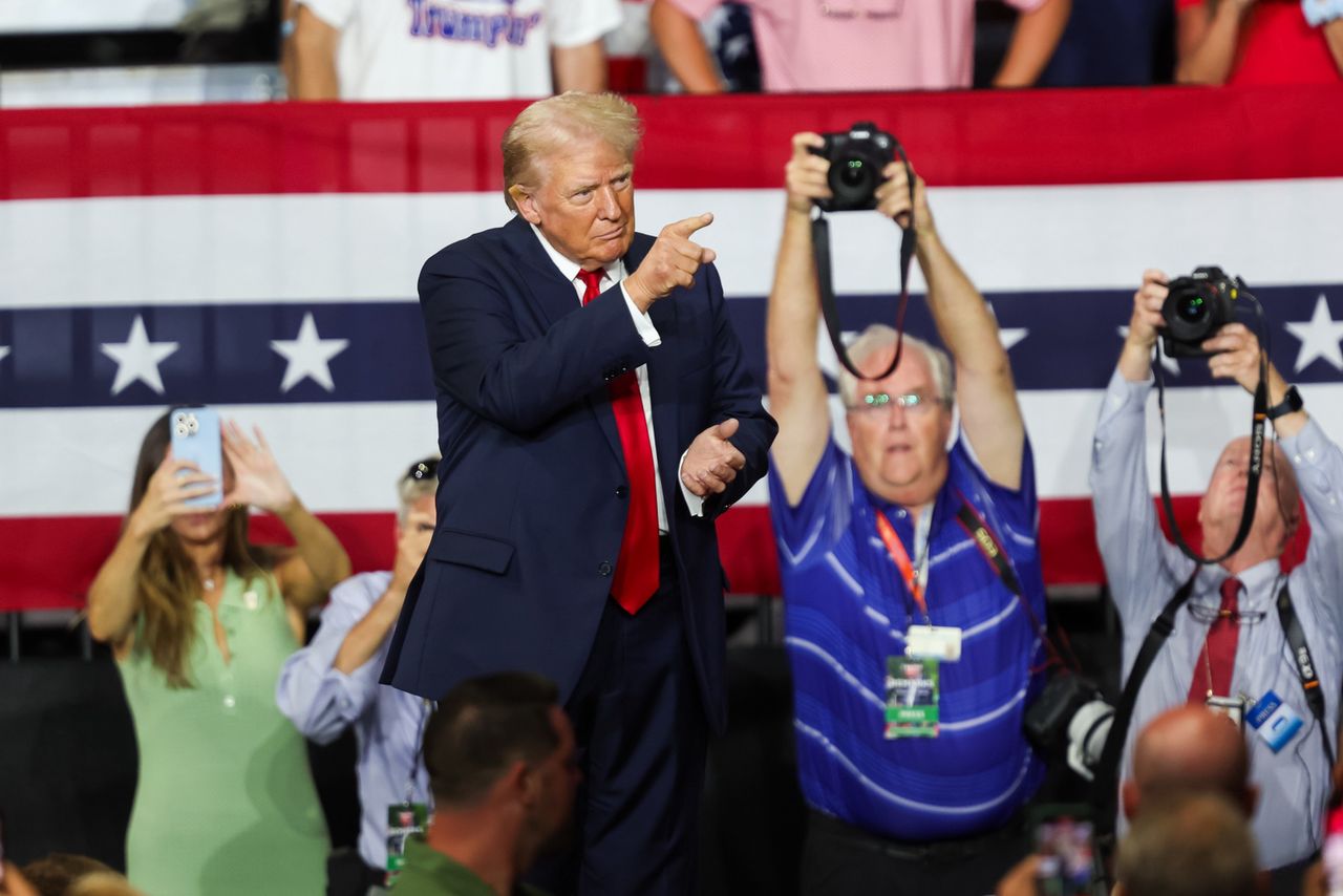 Trump attacks Harris over immigration in fiery North Carolina rally