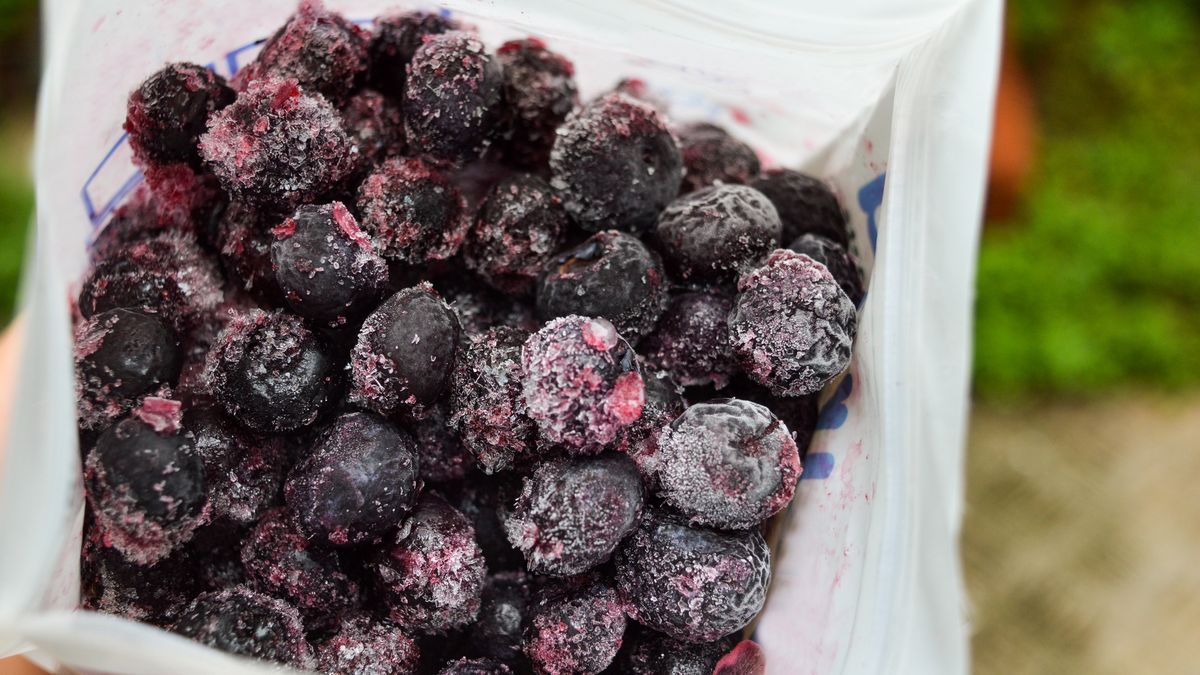 Frozen fruit, frozen blueberries
close up shot inside a bag of frozen fruit
Irina Marwan