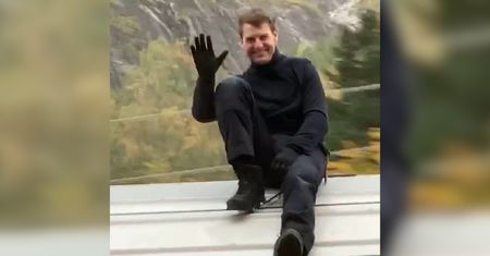 Tom Cruise na dachu pociągu. Gwiazda Hollywood przyłapana w norweskich górach