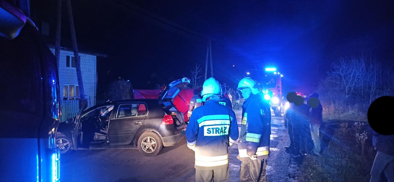 Volkswagen najechał na leżącego mężczyznę