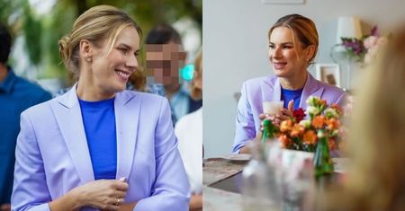 Marta Nawrocka zaszalała z kolorami podczas kolejnego publicznego wyjścia. Ekspertka oceniła jej stylizację: "OCZY BOLĄ"