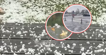Aż zrobiło się biało. Potężna burza i gradobicie. Ulice popłynęły