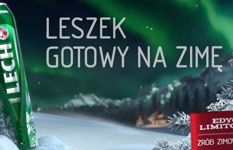 „Leszek gotowy na zimę” w reklamach i na puszkach piwa Lech (wideo)