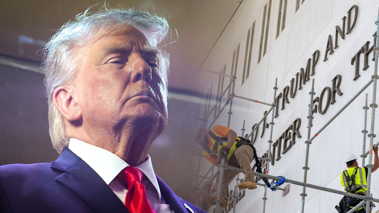 Nazwisko Trumpa znika z Kennedy Center. Przed budynkiem tłumy