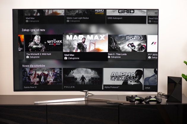 Nvidia SHIELD Android TV - konsola podłączona do TV