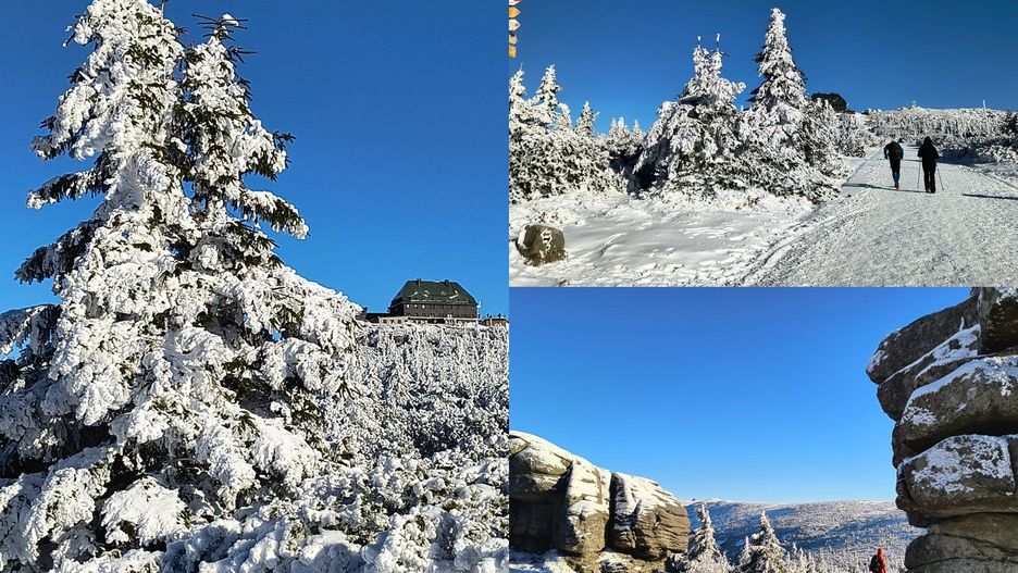 Piękna, bajkowa zima na szczytach Karkonoszy