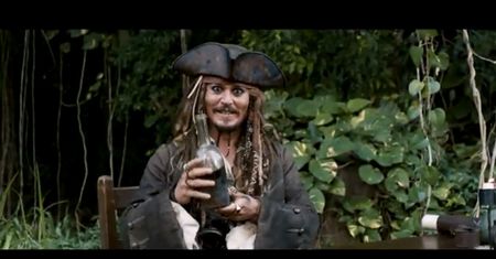 Depp w reklamówce "Piratów z Karaibów 4"!
