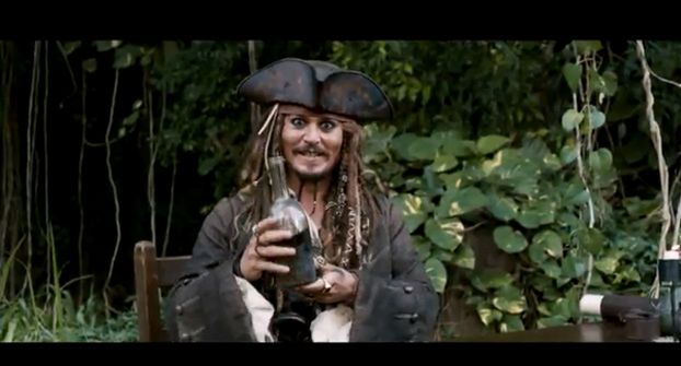 Depp w reklamówce "Piratów z Karaibów 4"!
