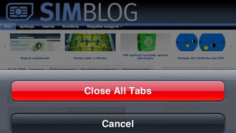 Zamknij wszystkie karty w Safari jednym kliknięciem 1