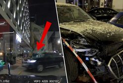 Wjechała do hotelowego lobby. Jest nagranie z wypadku