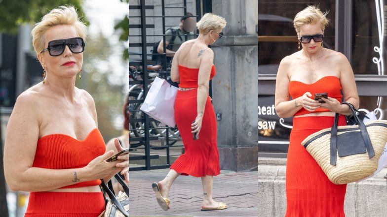 Paulina Smaszcz spaceruje po Warszawie