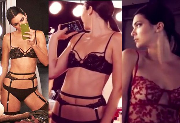 Kendall Jenner za kulisami sesji do reklamy bielizny (ZDJĘCIA)