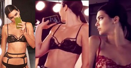 Kendall Jenner za kulisami sesji do reklamy bielizny (ZDJĘCIA)