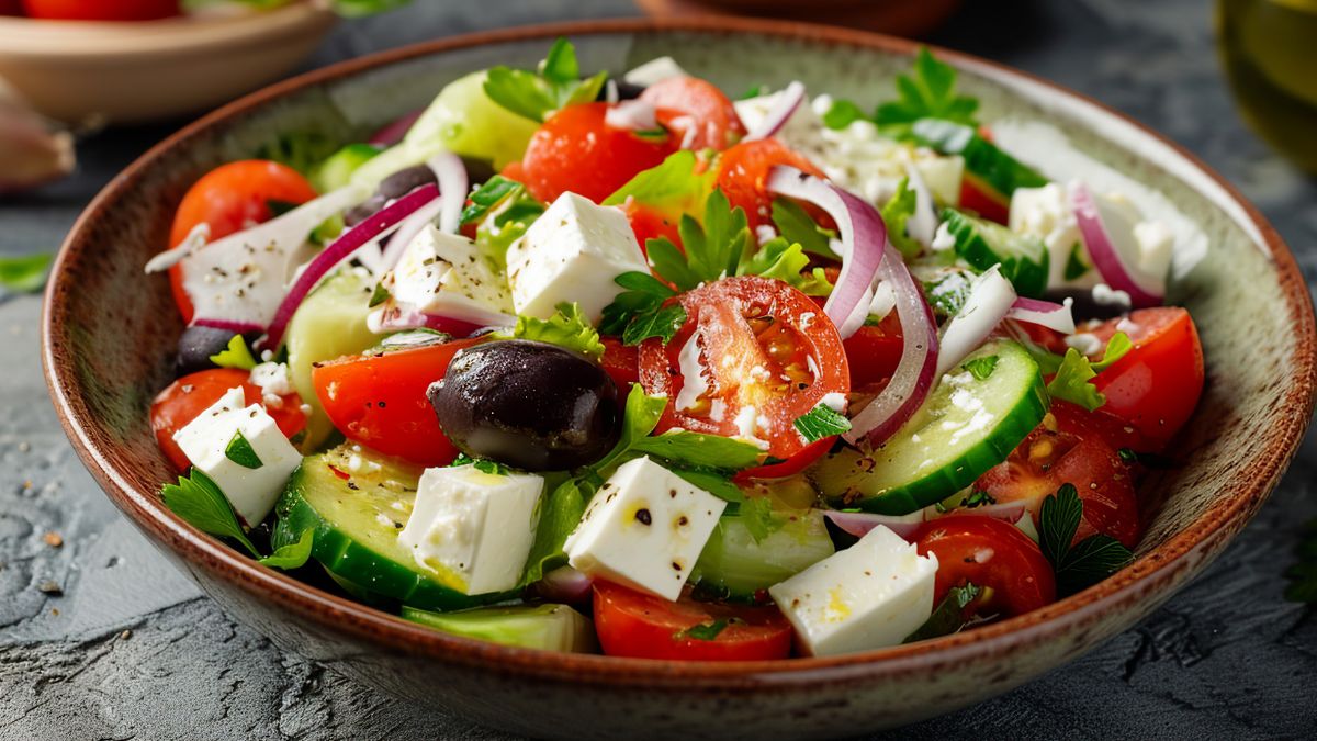 Sałatka grecka (Horiatiki) - przepis.
