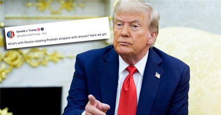 Donald Trump reaguje na prowokację Rosji w Polsce. "Here we go!"