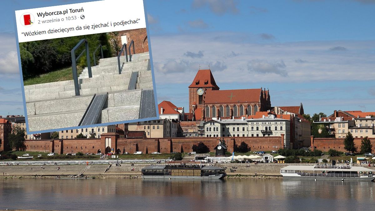 Mieszkańcy Torunia są oburzeni podjazdem dla wózków